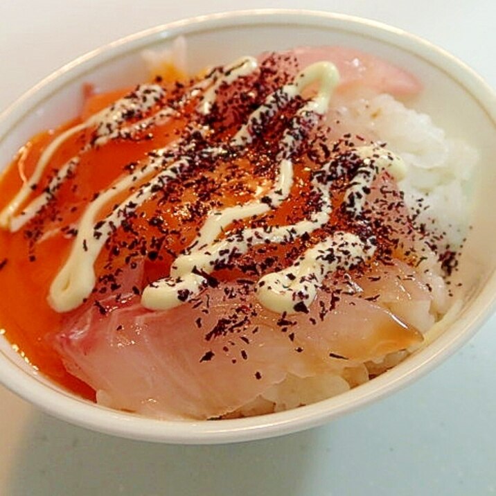 醤油 マヨ ゆかりで 金目鯛の刺身と卵黄のご飯 レシピ 作り方 By ぷ みぃまま 楽天レシピ 醤油 マヨ ゆかりで 金目鯛の刺身と卵黄のご飯 レシピ 作り方 By ぷ みぃまま 楽天レシピ